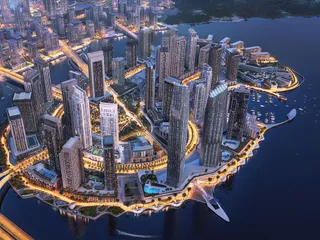Новые апартаменты в престижном жилом комплексе Creek Rise Towers на острове в Dubai Creek Harbour, ОАЭ