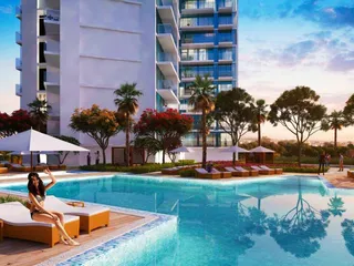 Новая охраняемая резиденция Artesia с отелем рядом с полем для гольфа, в престижном районе Damac Hills, Дубай, ОАЭ