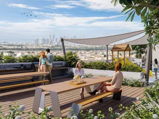 Жилой комплекс The Portman с бассейном и зонами отдыха недалеко от Бурдж-Халифа и Дубай Марина, JVC, Дубай, ОАЭ