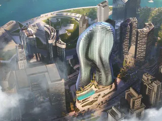 Высотный жилой комплекс Bugatti Residences с собственным пляжем рядом с яхт-клубом, Business Bay, Дубай, ОАЭ