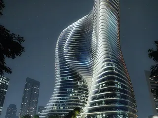 Высотный жилой комплекс Bugatti Residences с собственным пляжем рядом с яхт-клубом, Business Bay, Дубай, ОАЭ