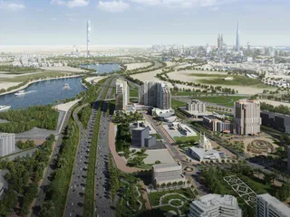 Высококачественная резиденция Creek Views 1 с бассейном рядом с международным аэропортом, Al Jaddaf, Дубай, ОАЭ