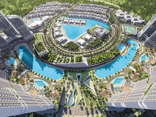 Новая высотная резиденция 330 Riverside Crescent рядом с международным аэропортом и центром города, Nad Al Sheba 1, Дубай, ОАЭ