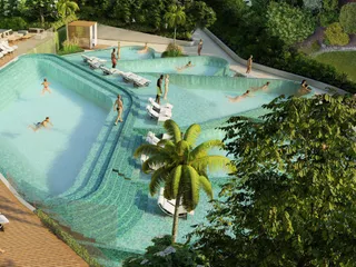 Новая высотная резиденция 360 Riverside Crescent с бассейнами и ресторанами рядом с центром города, Nad Al Sheba 1, Дубай, ОАЭ