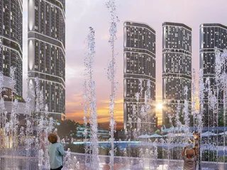 Новая высотная резиденция 360 Riverside Crescent с бассейнами и ресторанами рядом с центром города, Nad Al Sheba 1, Дубай, ОАЭ