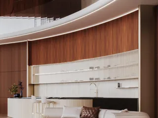 Новая высотная резиденция Mercedes Benz Residence с бассейнами в центре Downtown Dubai, ОАЭ