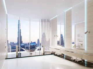 Новая высотная резиденция Mercedes Benz Residence с бассейнами в центре Downtown Dubai, ОАЭ