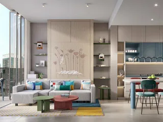 Новый комплекс меблированных апартаментов Rove Home Marasi Drive с бассейнами и коворкингом в центре района Business Bay, Дубай, ОАЭ