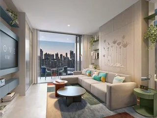 Новый комплекс меблированных апартаментов Rove Home Marasi Drive с бассейнами и коворкингом в центре района Business Bay, Дубай, ОАЭ