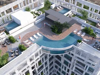 Новый комплекс обслуживаемых апартаментов Sky Suites с бассейнами, спа и рестораном, JVC, Дубай, ОАЭ