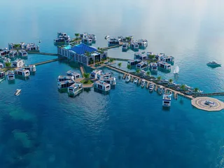 Новый уникальный комплекс вилл среди океана Kempinski Floating Palace (Neptune), Jumeirah, Дубай, ОАЭ