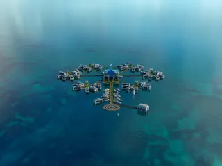 Новый уникальный комплекс вилл среди океана Kempinski Floating Palace (Neptune), Jumeirah, Дубай, ОАЭ