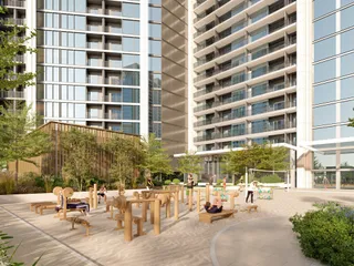 Новая резиденция Orbis с бассейном и садами рядом с автомагистралями, Motor City, Дубай, ОАЭ