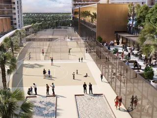 Новая резиденция Orbis с бассейном и садами рядом с автомагистралями, Motor City, Дубай, ОАЭ