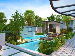 Новая элитная резиденция Aqua Flora с садами, бассейнами и детским парком приключений, Al Barsha South, Дубай, ОАЭ