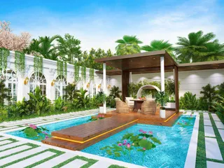 Новая элитная резиденция Aqua Flora с садами, бассейнами и детским парком приключений, Al Barsha South, Дубай, ОАЭ