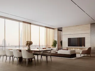 Новая высотная резиденция One by Binghatti с бассейнами и теннисным кортом в центральном районе Business Bay, Дубай, ОАЭ