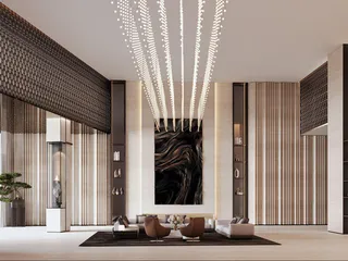 Новая высотная резиденция One by Binghatti с бассейнами и теннисным кортом в центральном районе Business Bay, Дубай, ОАЭ