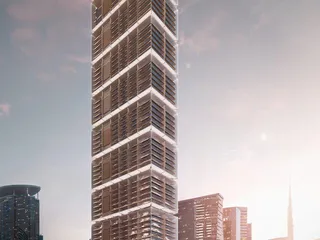 Новая высотная резиденция One by Binghatti с бассейнами и теннисным кортом в центральном районе Business Bay, Дубай, ОАЭ