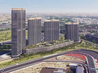 Новая резиденция Solis с бассейнами и тренажерным залом, Motor City, Дубай, ОАЭ