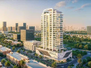 Новый комплекс меблированных апартаментов Vega с бассейнами и террасами, Dubai Sports City, Дубай, ОАЭ
