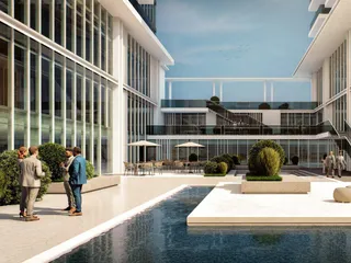 Новая резиденция Avenue Park Towers с бассейнами и парком рядом со станцией метро и международным аэропортом, Wasl 1, Дубай, ОАЭ