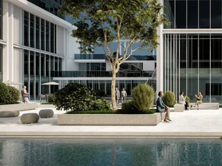 Новая резиденция Avenue Park Towers с бассейнами и парком рядом со станцией метро и международным аэропортом, Wasl 1, Дубай, ОАЭ