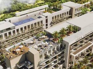 Новая резиденция Laya Courtyard с бассейнами и зоной отдыха на крыше рядом с гольф-клубом, Dubai Studio City, Дубай, ОАЭ