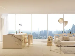 Двухуровневые пентхаусы в новой резиденции The Chedi Private Residences с бассейном, ресторанами и обслуживанием, Al Barsha, Дубай, ОАЭ