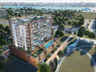 Новый жилой комплекс Bonds Avenue Residences с бассейнами, мини-гольфом и садами, Dubai Islands, Дубай, ОАЭ