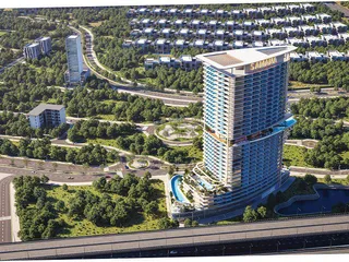 Новый комплекс апартаментов с собственными бассейнами Barari Heights со спа-зонами и детскими площадками рядом со школой, Majan, Дубай, ОАЭ