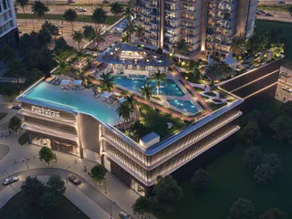 Пентхаусы в новом жилом комплексе Voxa с бассейнами, садом и мини-гольфом, JVT, Дубай, ОАЭ