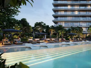 Таунхаусы с террасами на крыше в новой резиденции Altan с инфинити-бассейном, в престижном районе Green Gate District, Дубай, ОАЭ