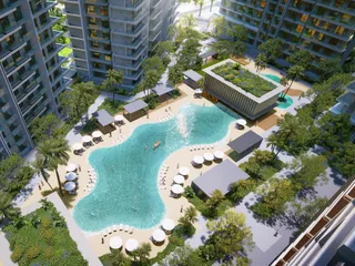 Новый высотный комплекс Milan Heights с инфинити-бассейнами и теннисными кортами, City of Arabia, Дубай, ОАЭ