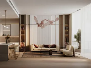 Новый проект Flare с бассейнами и искусственным пляжем, JVT, Дубай, ОАЭ