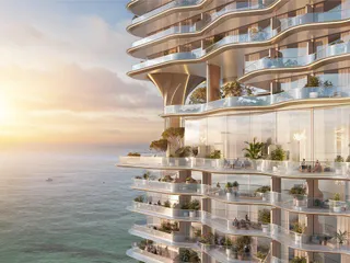 Новая резиденция на берегу океана Breez с бассейнами, лагуной и панорамными видами на море, Dubai Maritime City, Дубай, ОАЭ