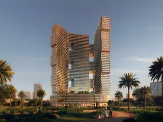 Новая высотная резиденция Sky Terraces с искусственным пляжем и ресторанами, Motor City, Дубай, ОАЭ