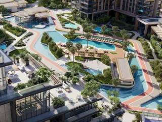 Новый проект City Walk Crestlane 4|5 с бассейнами, лужайками и водными украшениями, Al Wasl, Дубай, ОАЭ
