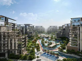 Новый проект City Walk Crestlane 4|5 с бассейнами, лужайками и водными украшениями, Al Wasl, Дубай, ОАЭ