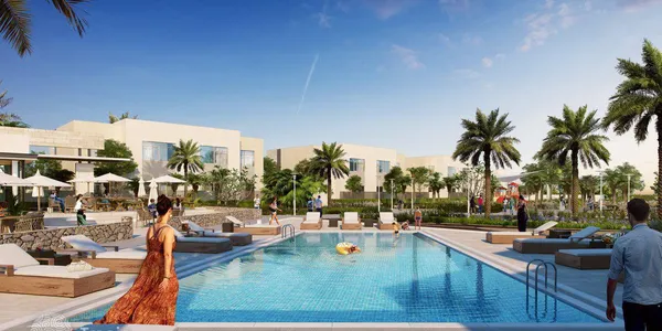 Семейные таунхаусы в новом жилом комплексе Urbana с гольф-клубом и бассейном в Dubai South, ОАЭ