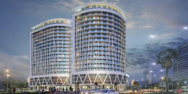 Элитная резиденция Majestine с бассейном и садами в центре района Business Bay, Дубай, ОАЭ