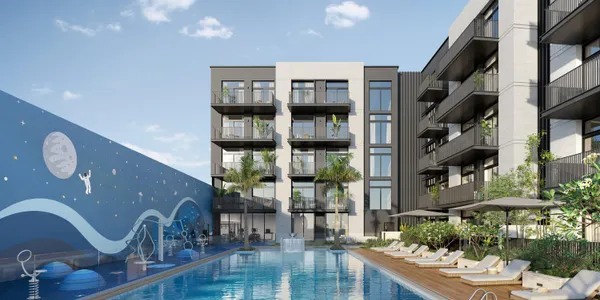 Современный жилой комплекс Belmont Residences в тихом и спокойном районе с парками и школами, JVT, Дубай, ОАЭ