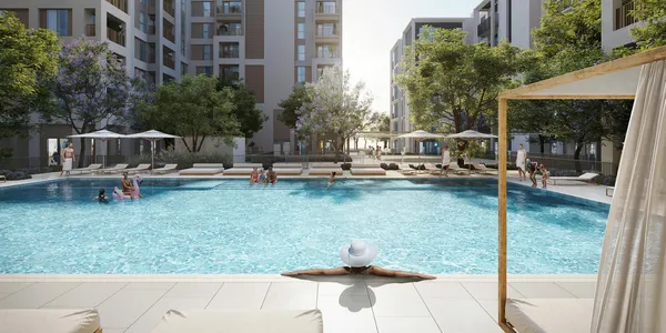 Апартаменты с террасами, видом на парк и гавань в ЖК Cedar, Dubai Creek Harbour, Дубай, ОАЭ