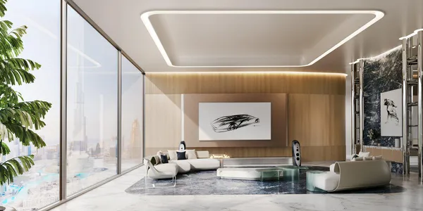 Высотный жилой комплекс Bugatti Residences с собственным пляжем рядом с яхт-клубом, Business Bay, Дубай, ОАЭ