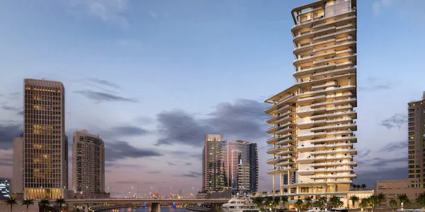 Новая элитная резиденция у воды Vela с пляжем и причалом в районе Business Bay, Дубай, ОАЭ