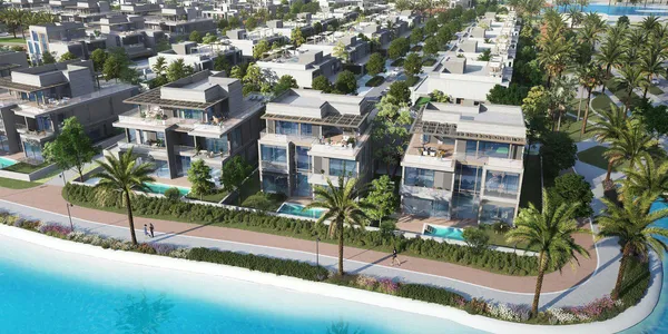 Новый комплекс вилл South Bay с лагунами, пляжами и торговым центром, Dubai South, ОАЭ