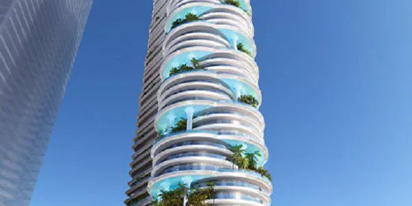 Новая высотная резиденция Damac Casa с бассейнами и садами, Dubai Media city, Дубай, ОАЭ