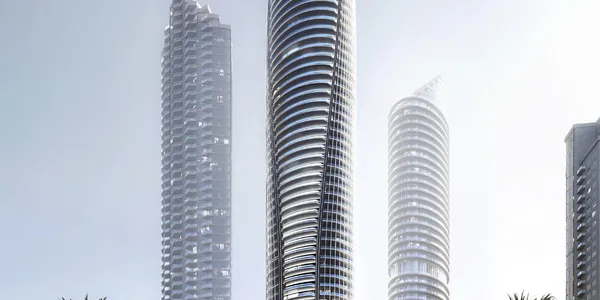 Новая высотная резиденция Mercedes Benz Residence с бассейнами в центре Downtown Dubai, ОАЭ