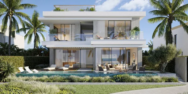 Новый комплекс вилл и таунхаусов у воды Bay Villas с пляжем и причалом для яхт, Dubai Islands, Дубай, ОАЭ