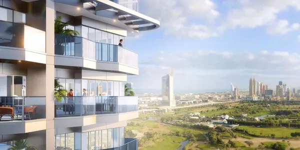 Новая резиденция Golf Views Seven City с бассейнами, торговым центром и коворкингом, JLT, Дубай, ОАЭ